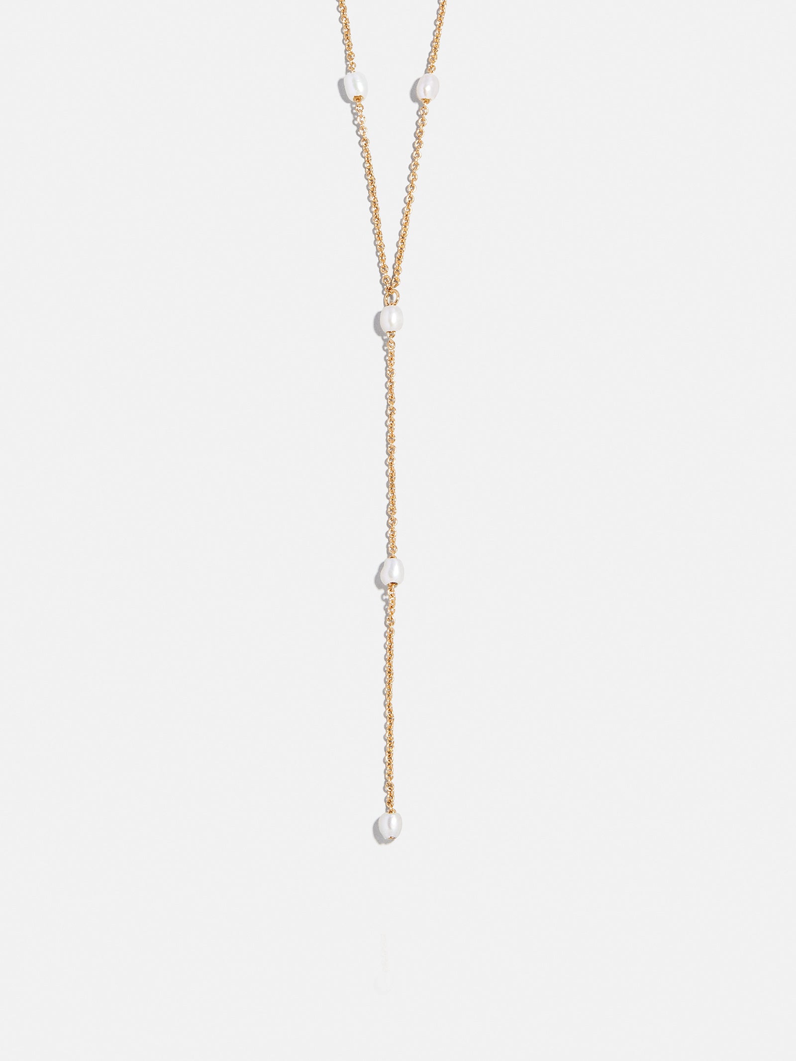 Juliet Pearl Lariat Necklace - Gold/Pearl