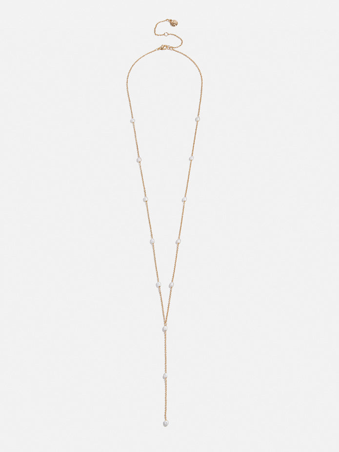 Juliet Pearl Lariat Necklace - Gold/Pearl - Image 3
