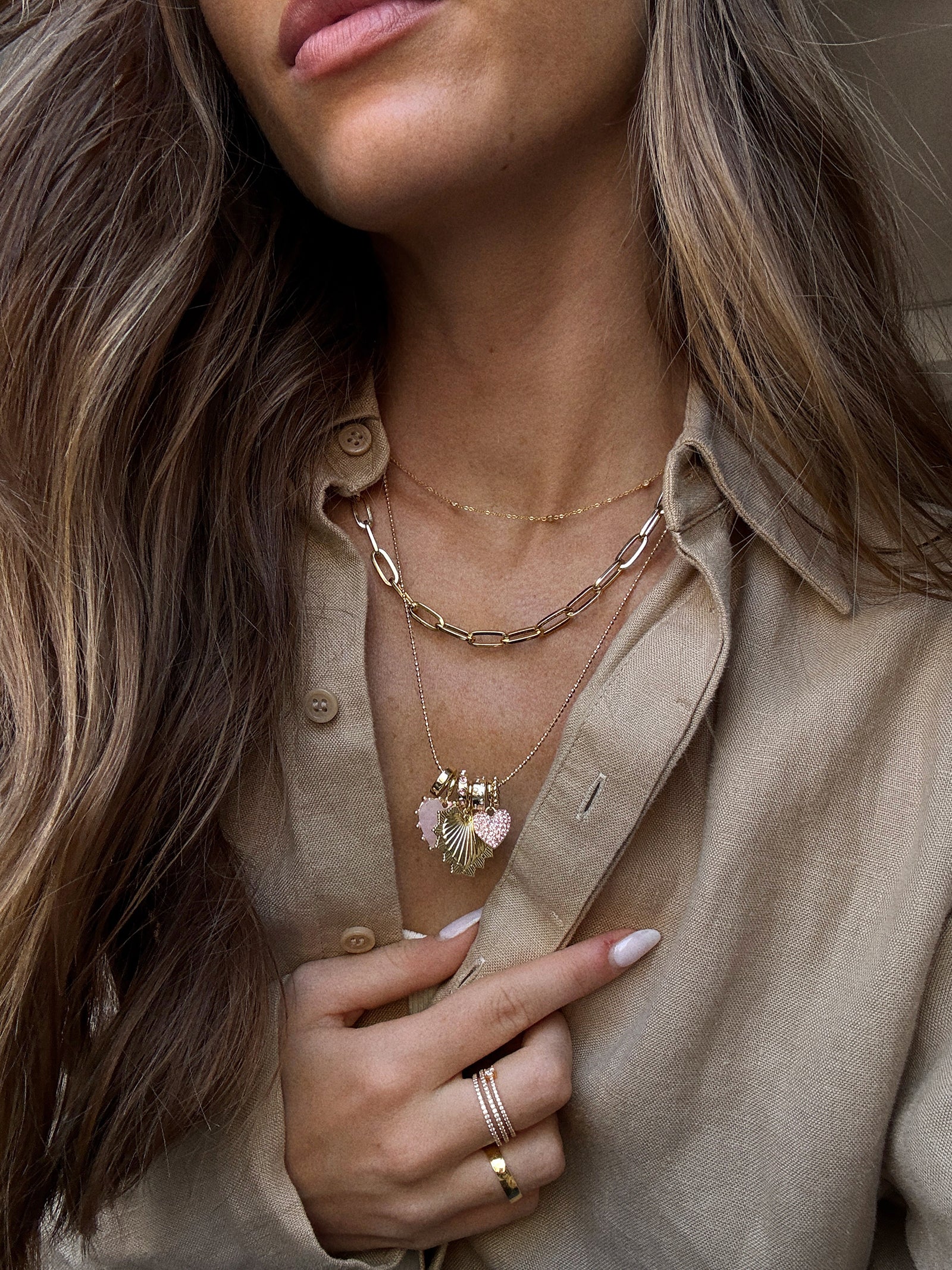 Heart Charm Necklace - Heart - Image 2