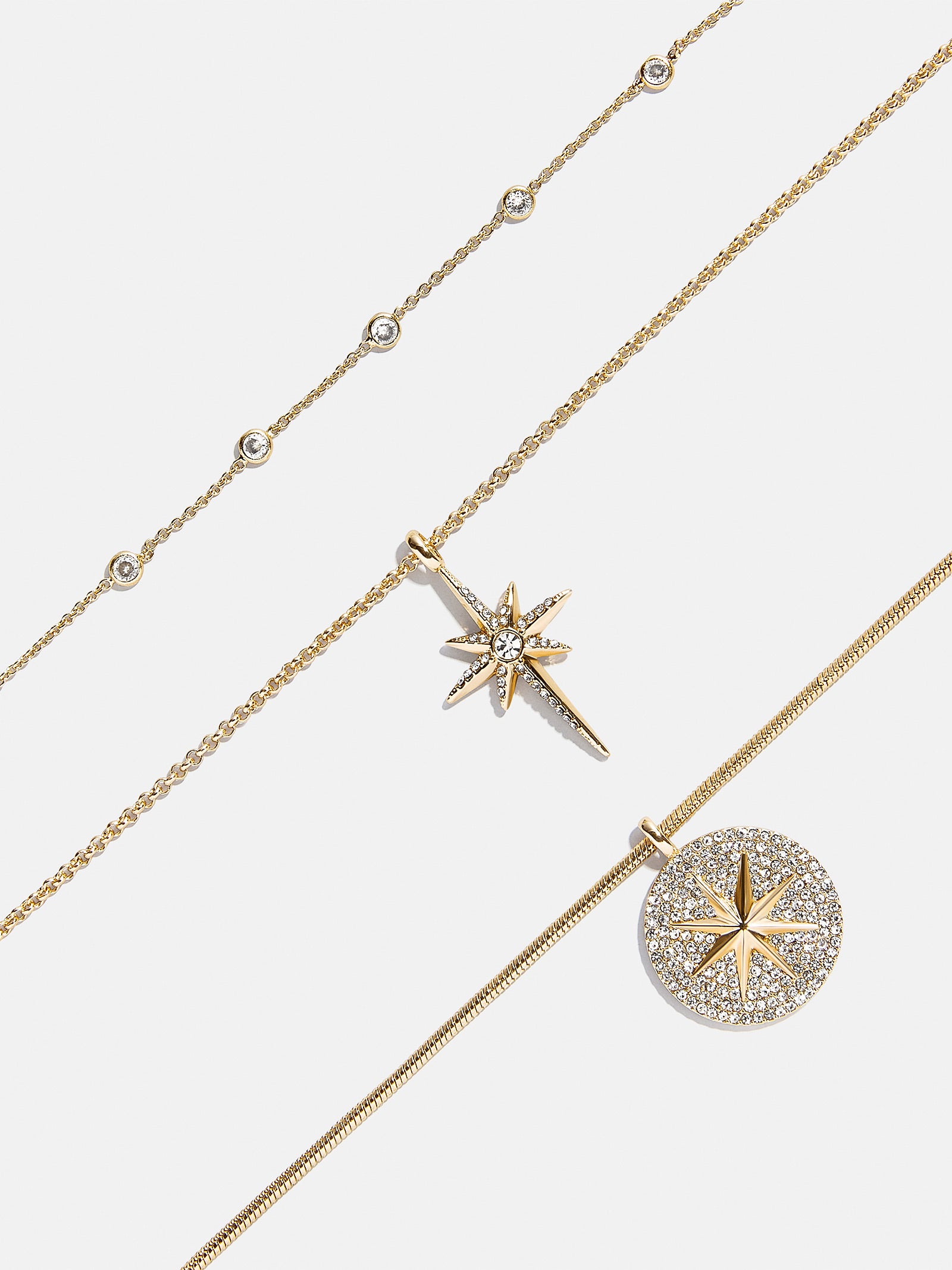Lyra Celestial Layered Necklace - Gold/Pav?? - Image 3