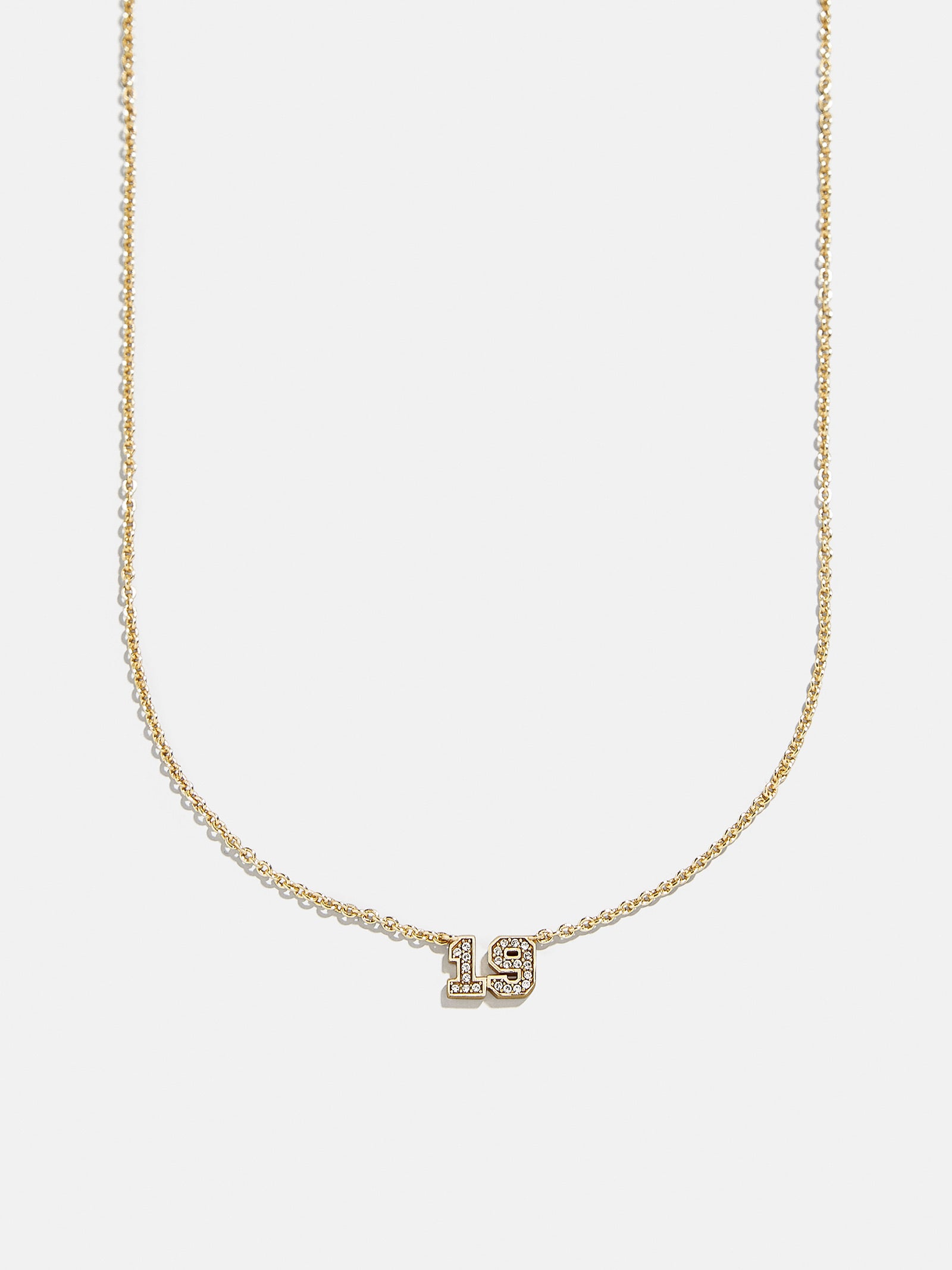 Varsity Gold/Pav?? Number Custom Necklace - One Gold Station - Image 3