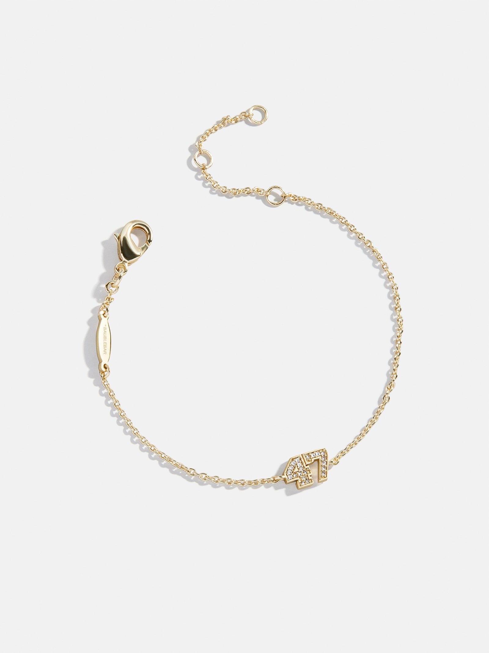 Varsity Number Custom Bracelet - One Gold Station - Image 5