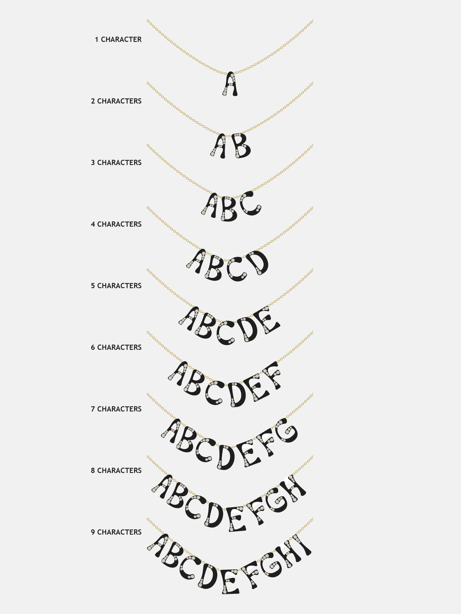 Organic Letter Custom Necklace - Gold/Pav?? - Image 5