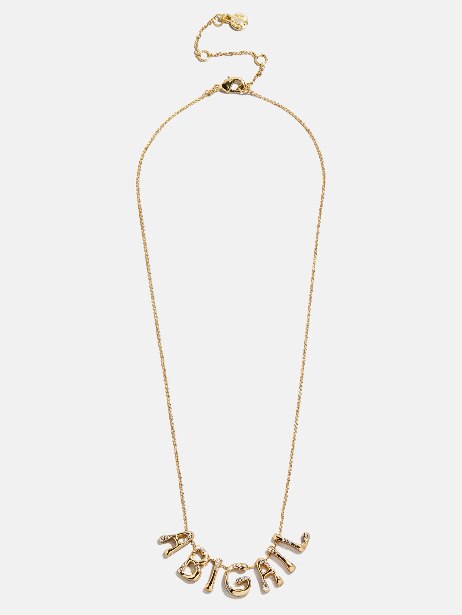 Organic Letter Custom Necklace - Gold/Pav?? - Image 4