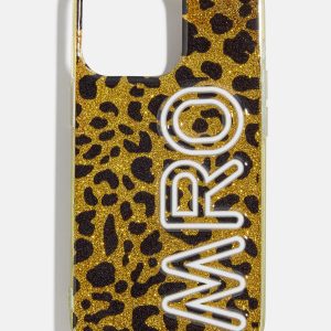 Fine Line Custom iPhone Case - Leopard/White