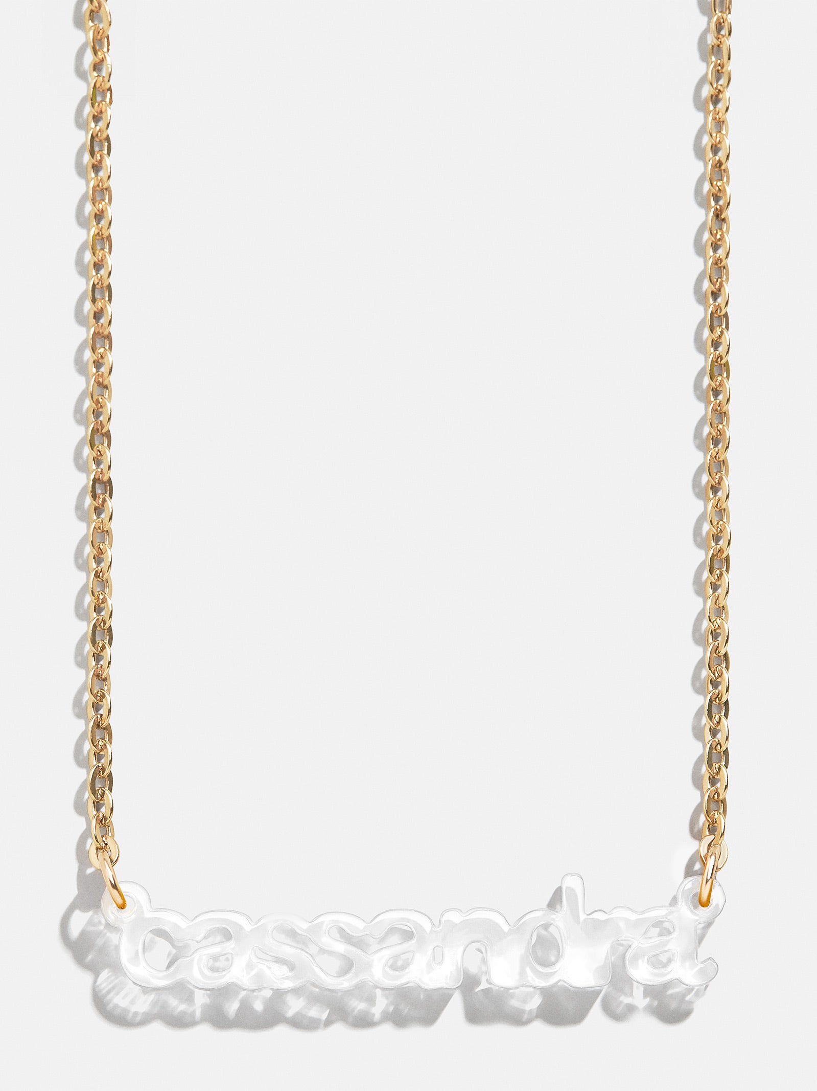 Acrylic Custom Nameplate Necklace - Gold - Image 9