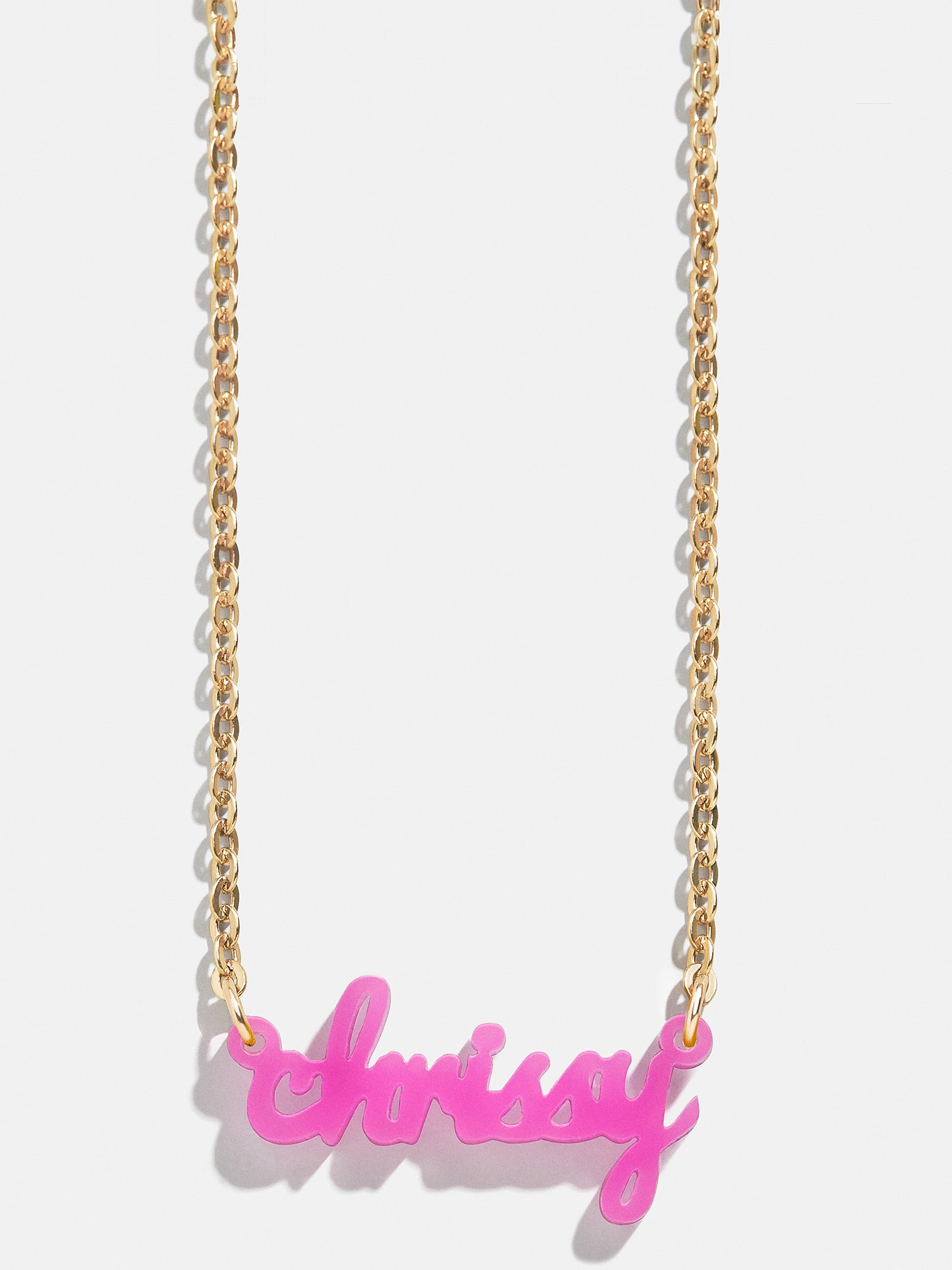 Acrylic Custom Nameplate Necklace - Gold - Image 13