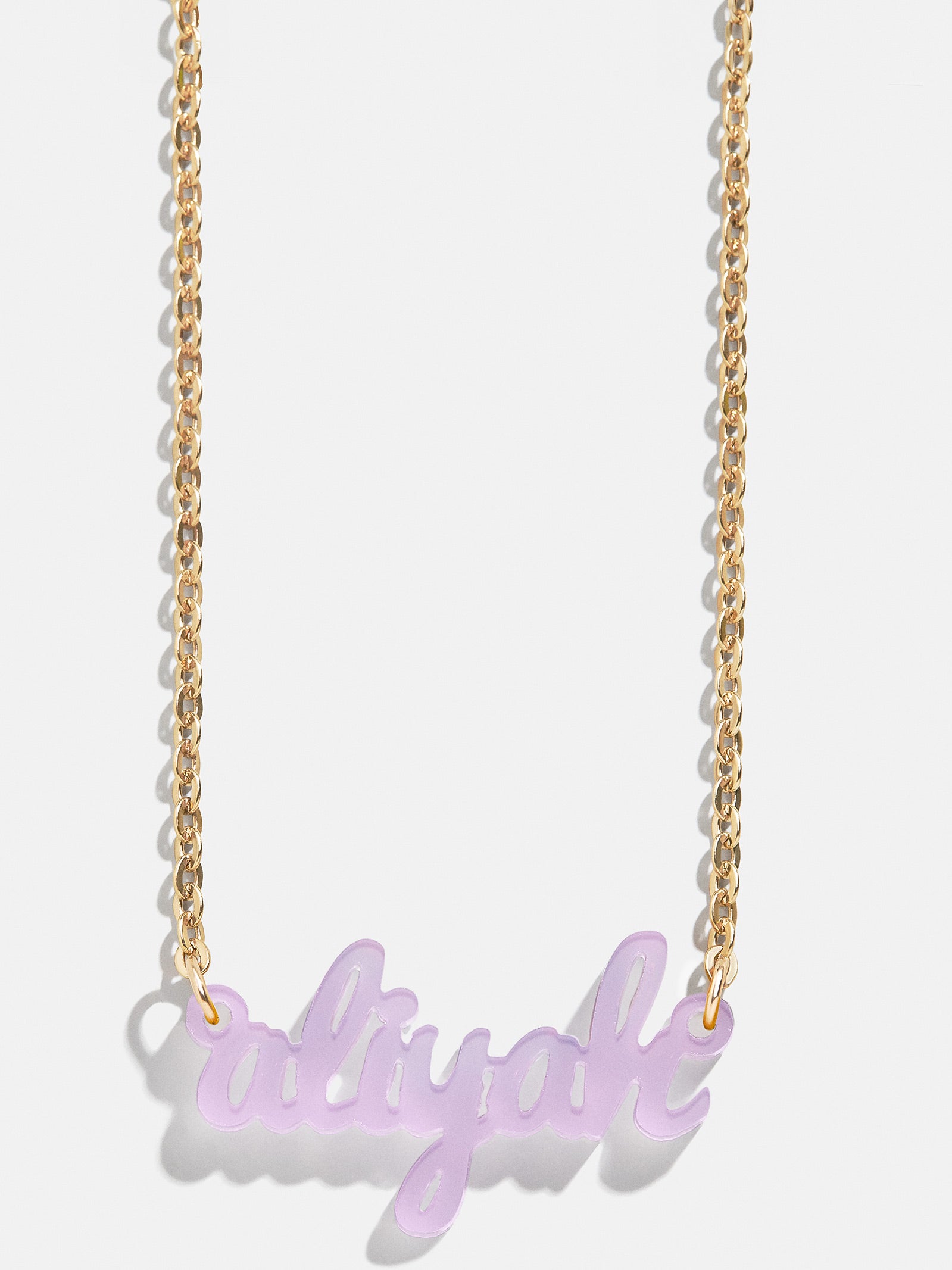 Acrylic Custom Nameplate Necklace - Gold - Image 23