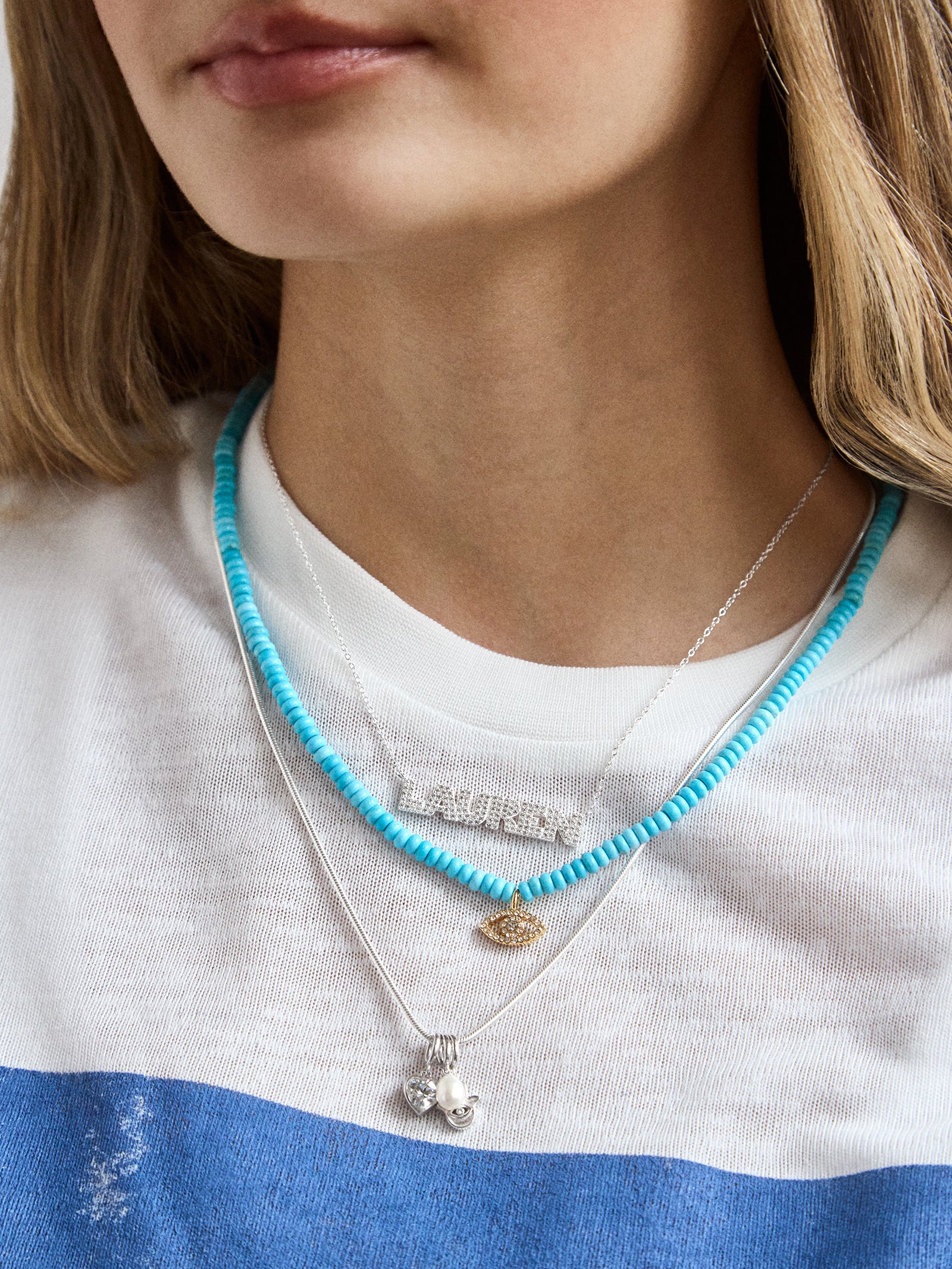 18K Gold Custom Nameplate Necklace - Bold - Image 10