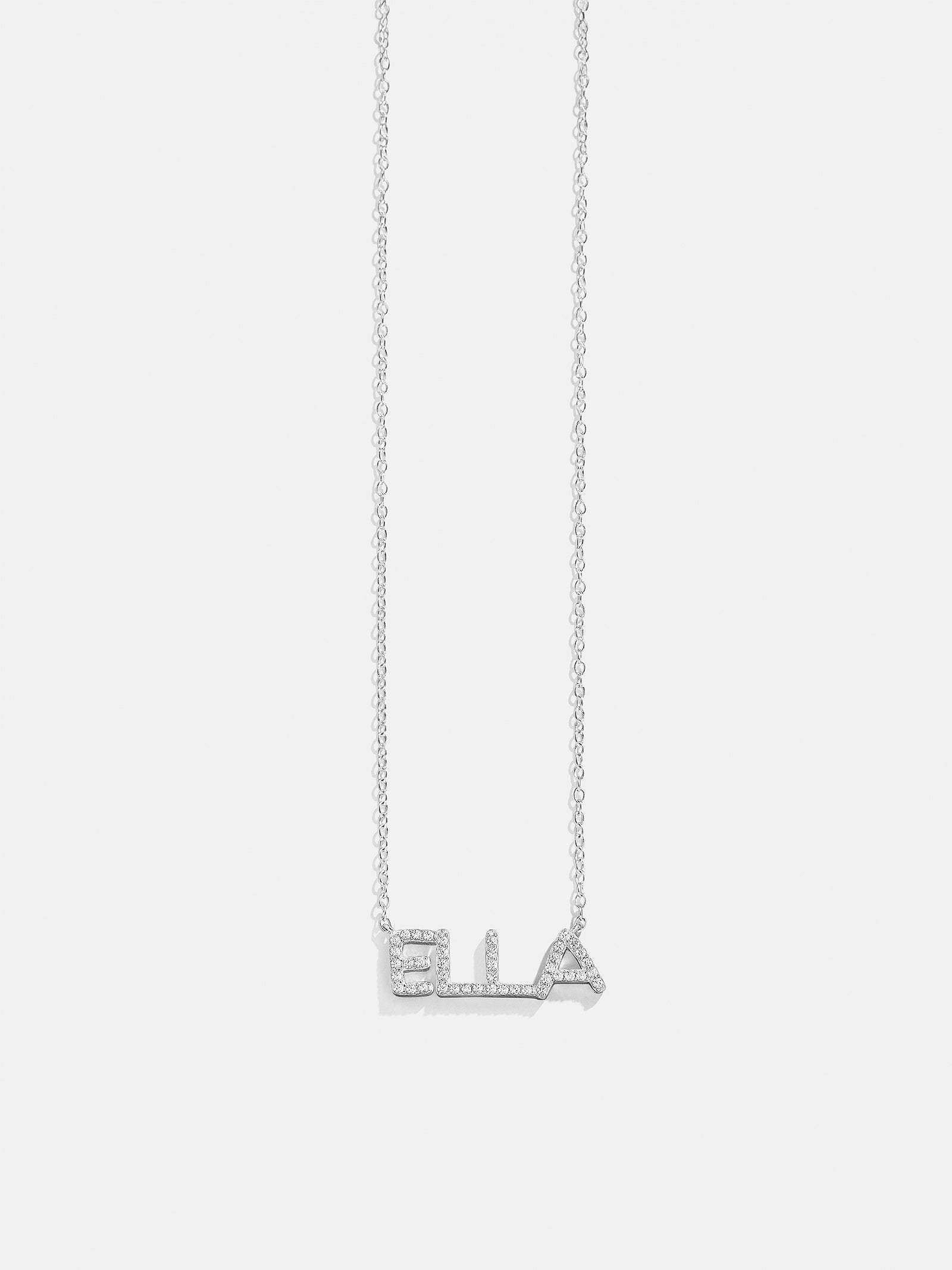 18K Gold Custom Nameplate Necklace - Organic - Image 9