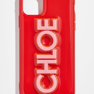 Block Font Custom iPhone Case - Bright Red/Pink