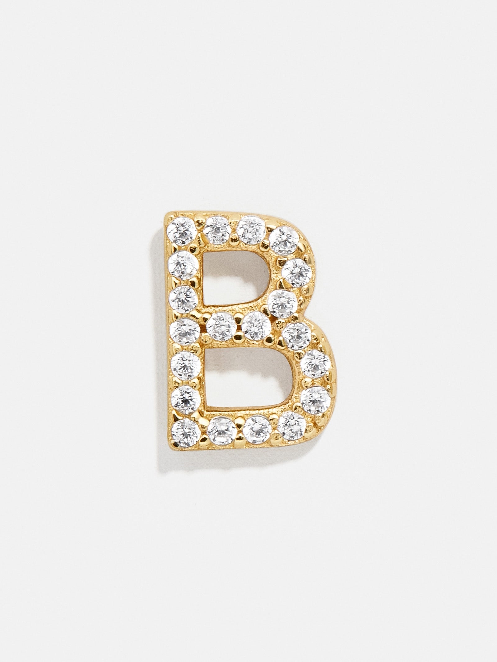 Single 18K Gold Initial Earring - Gold/Pav?? - Image 4