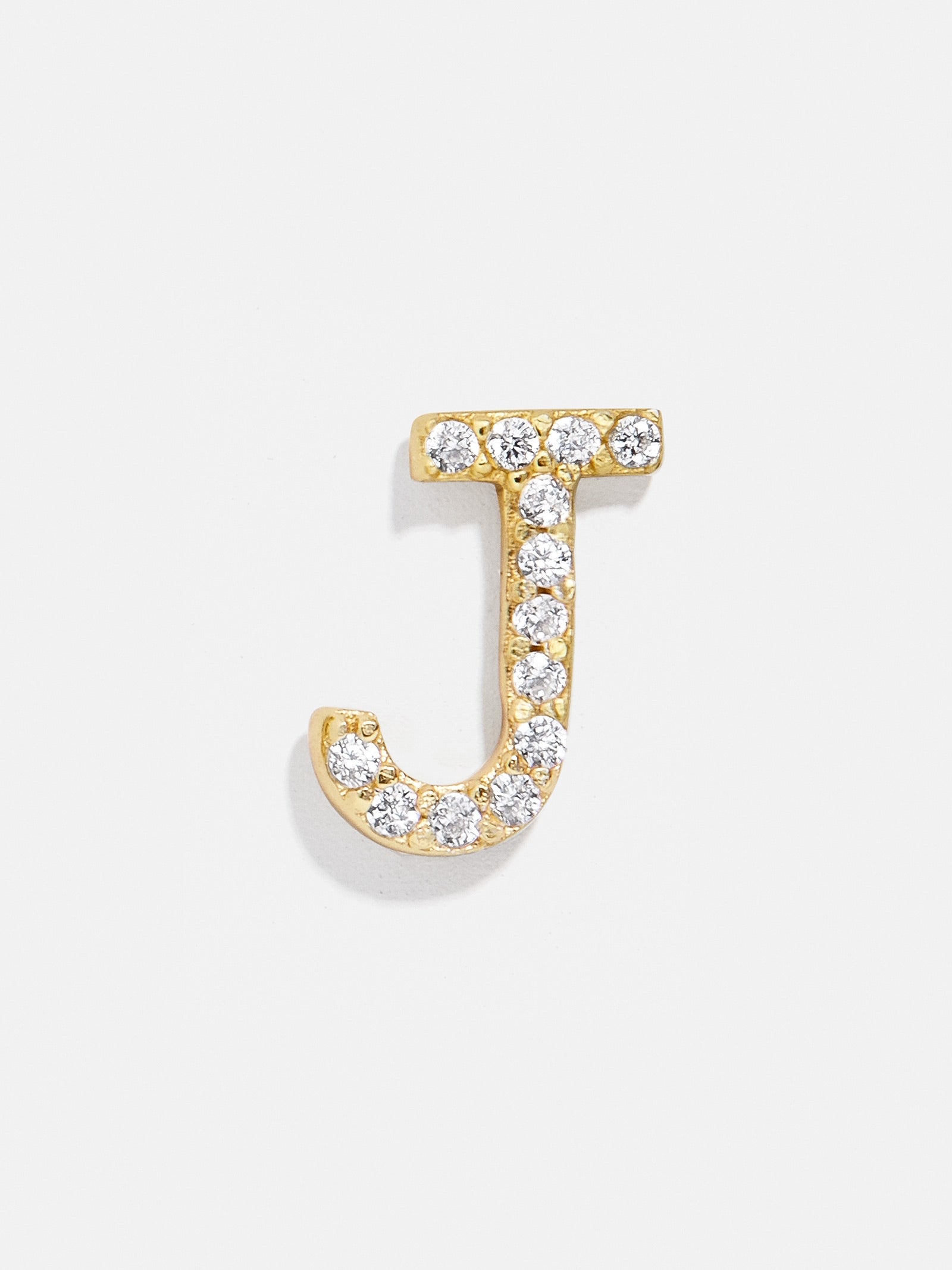 Single 18K Gold Initial Earring - Gold/Pav?? - Image 12