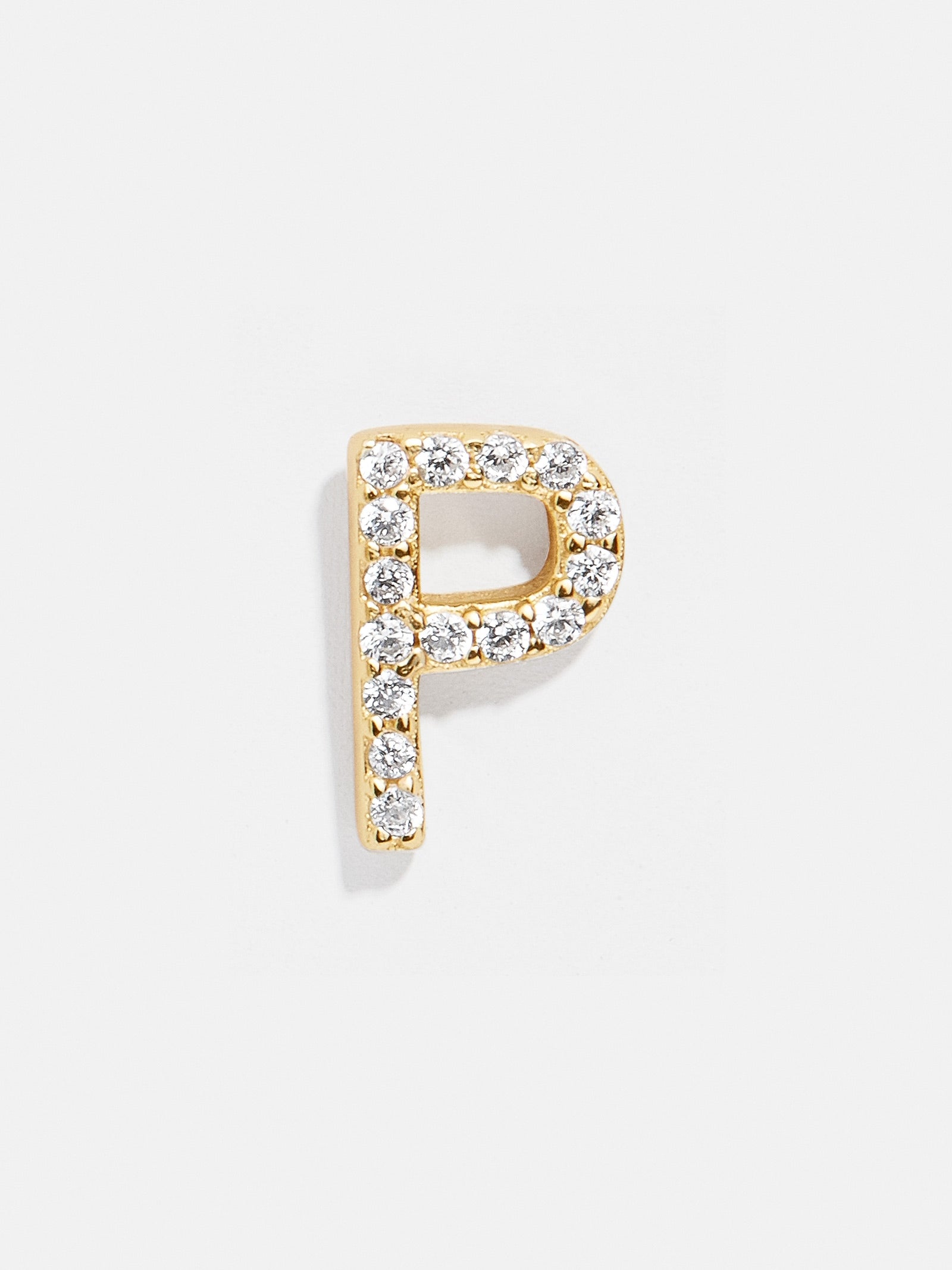 Single 18K Gold Initial Earring - Gold/Pav?? - Image 17