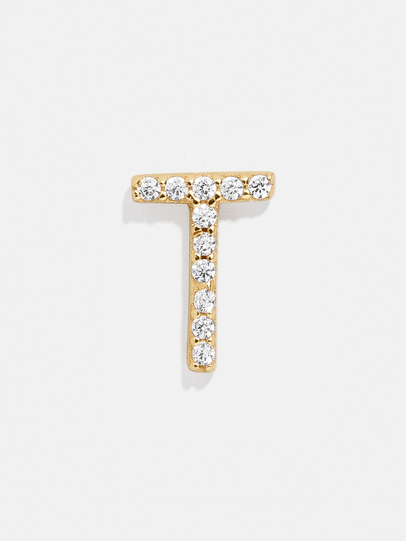 Single 18K Gold Initial Earring - Gold/Pav?? - Image 19