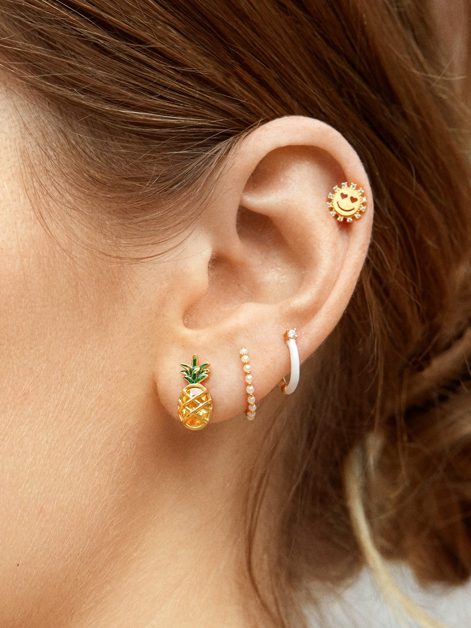 Inez 18K Gold Earrings - Gold - Image 4