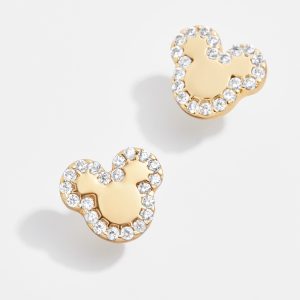 Disney 18K Gold Sterling Silver & Cubic Zirconia Studs - Gold/Pavé