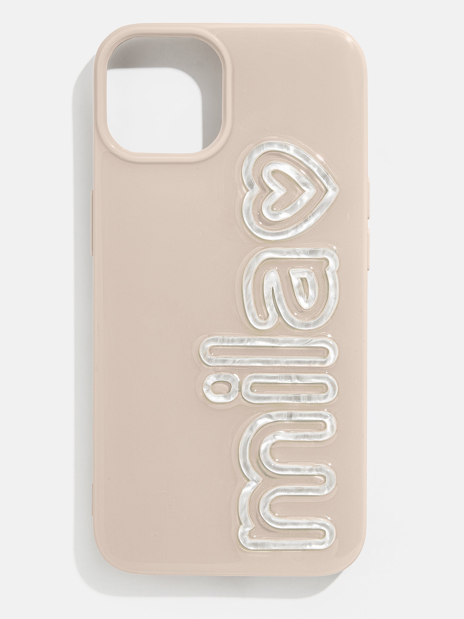 All the Beige Custom iPhone Case - Beige/White - Image 2
