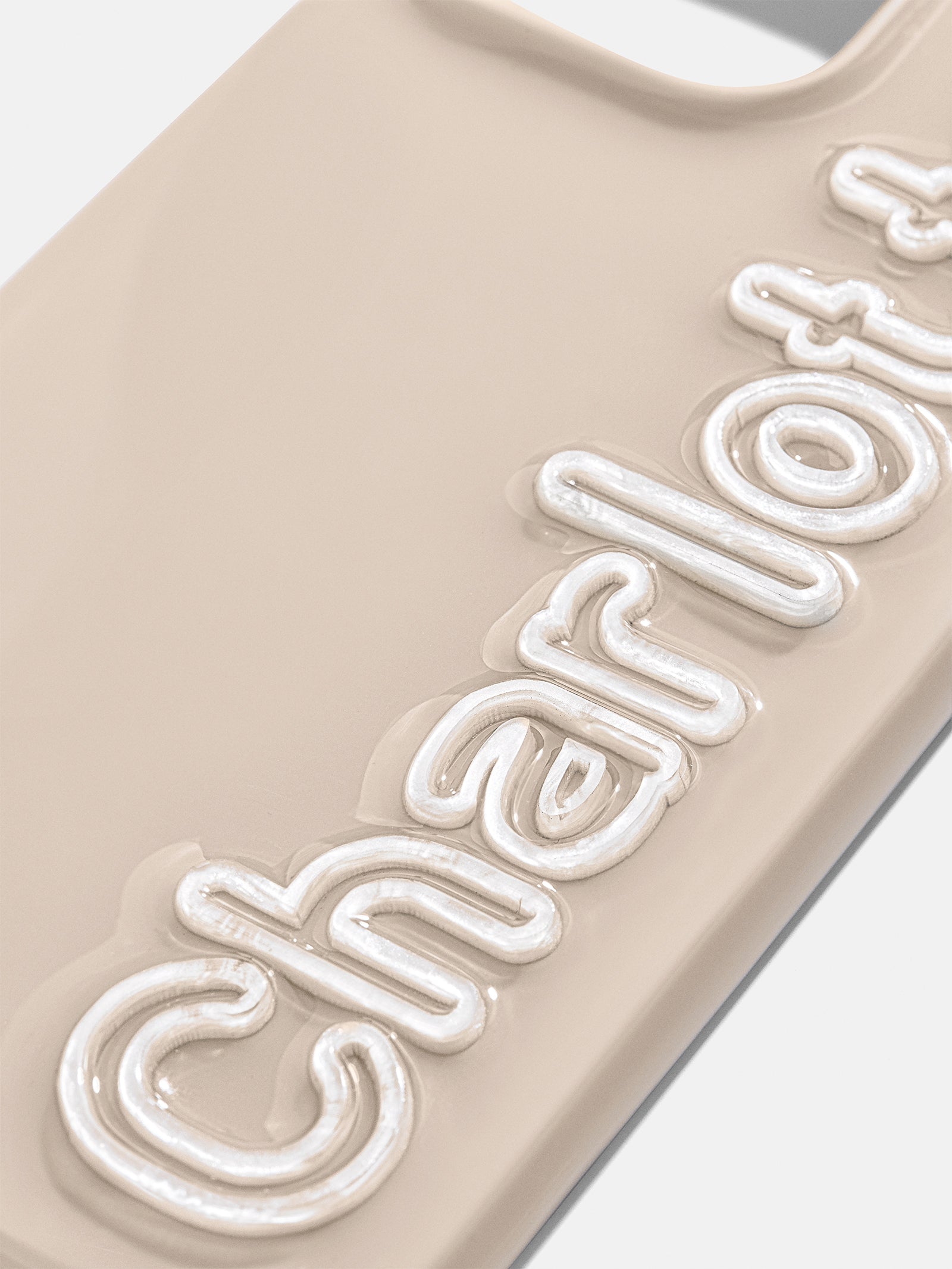 All the Beige Custom iPhone Case - Beige/White - Image 5