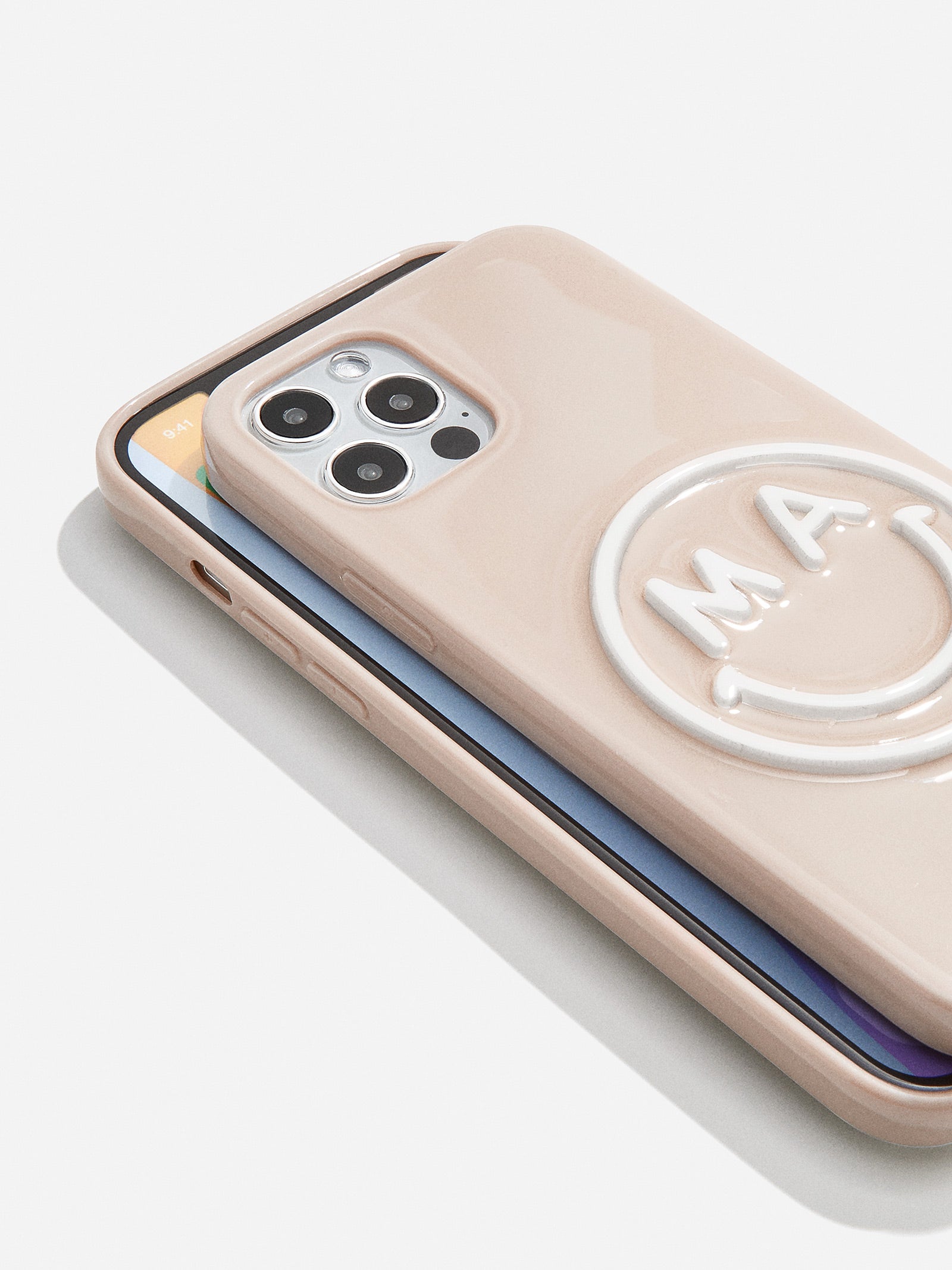 All Smiles Custom iPhone Case - Beige/White - Image 4