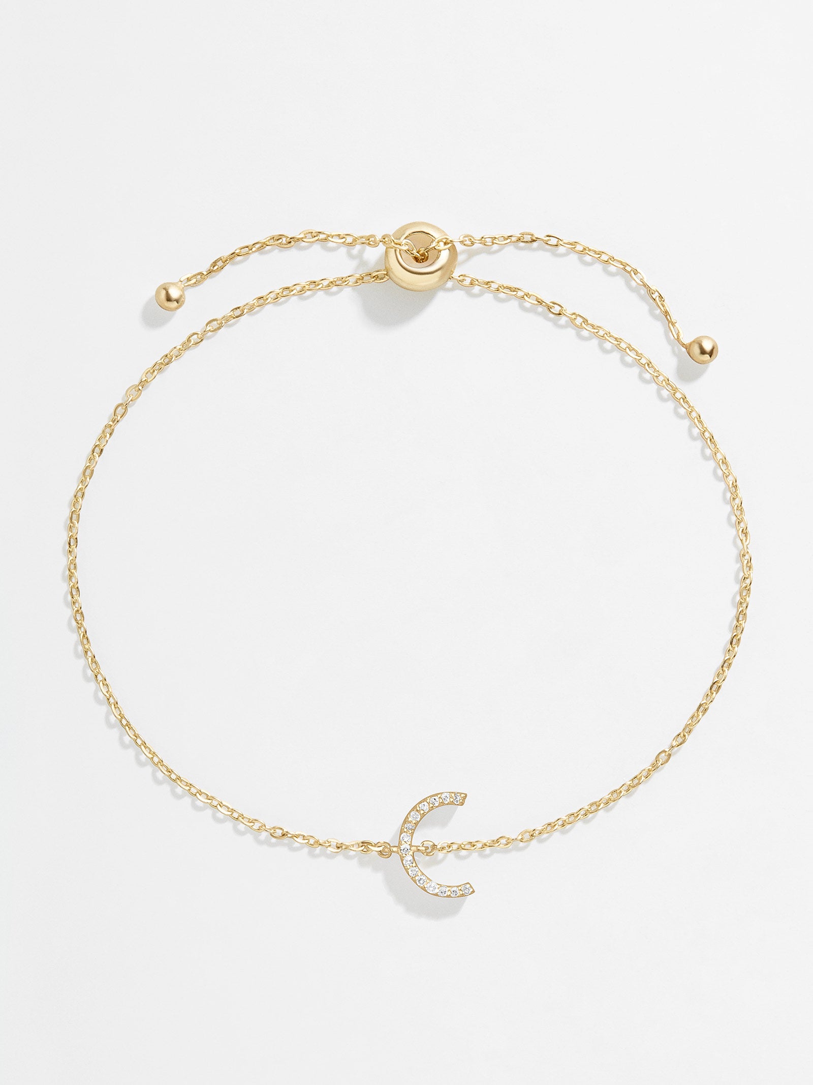 14K Gold & Diamond Initial Bracelet - Gold/Pav?? - Image 6