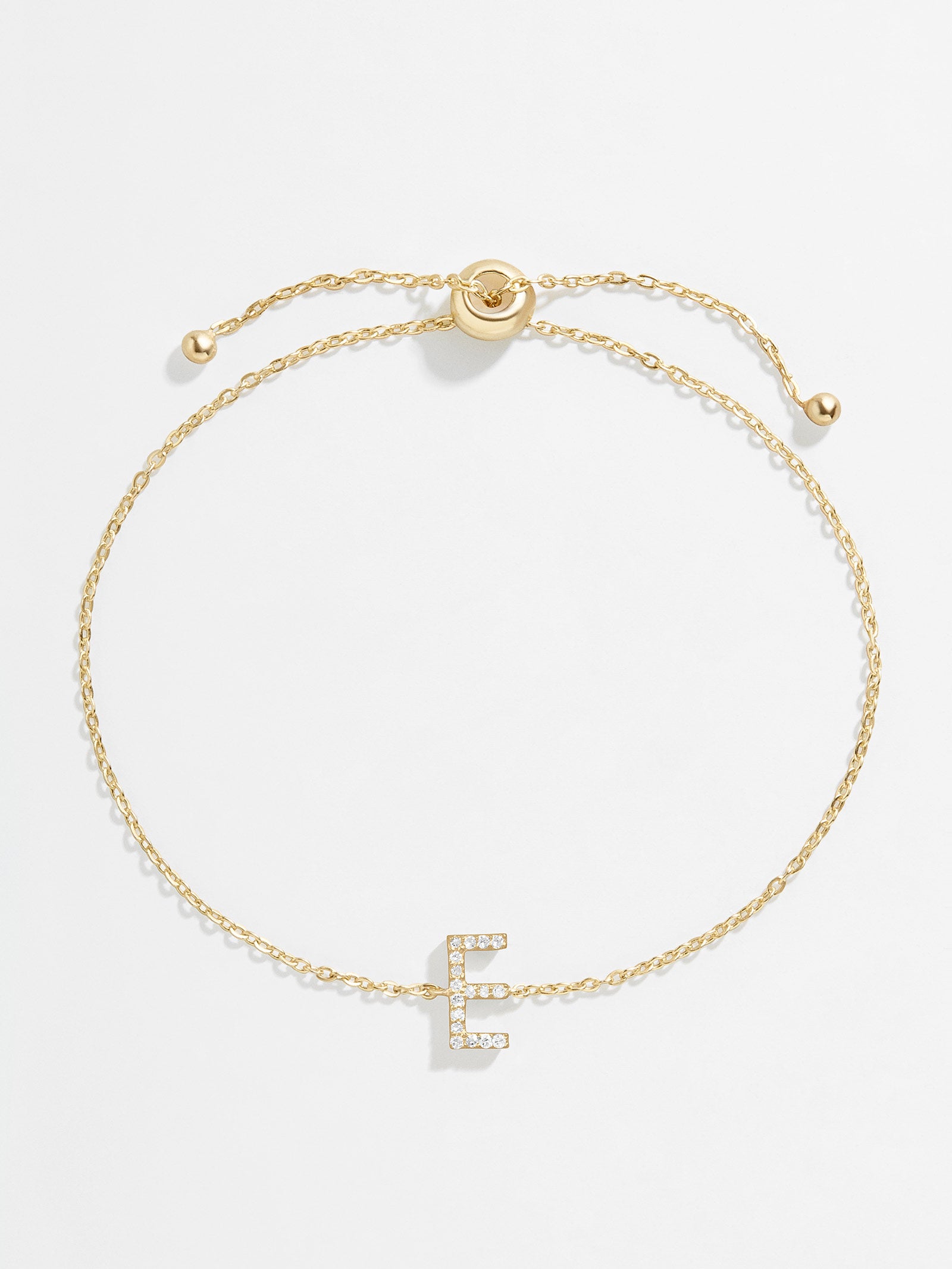 14K Gold & Diamond Initial Bracelet - Gold/Pav?? - Image 8