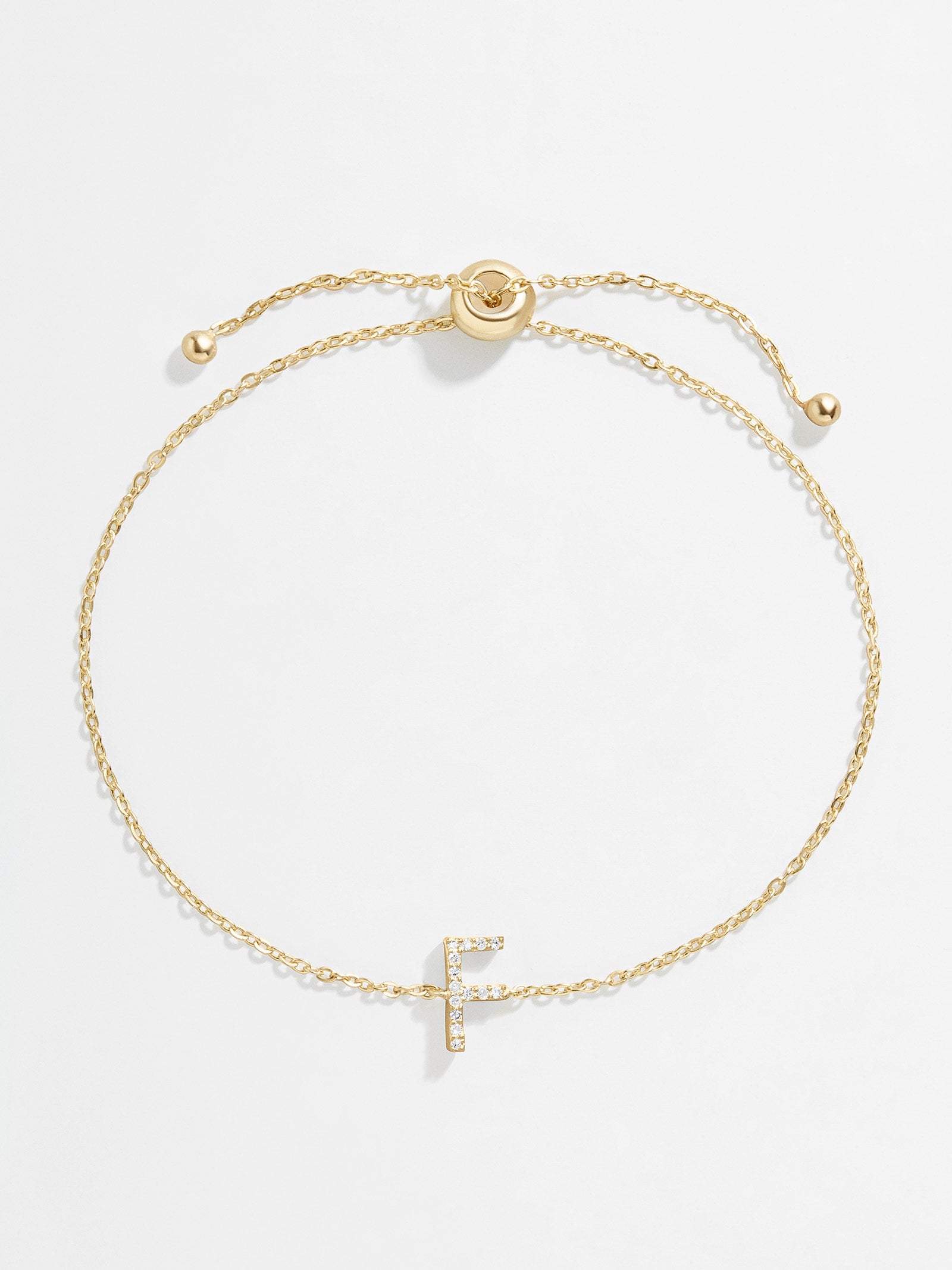 14K Gold & Diamond Initial Bracelet - Gold/Pav?? - Image 9