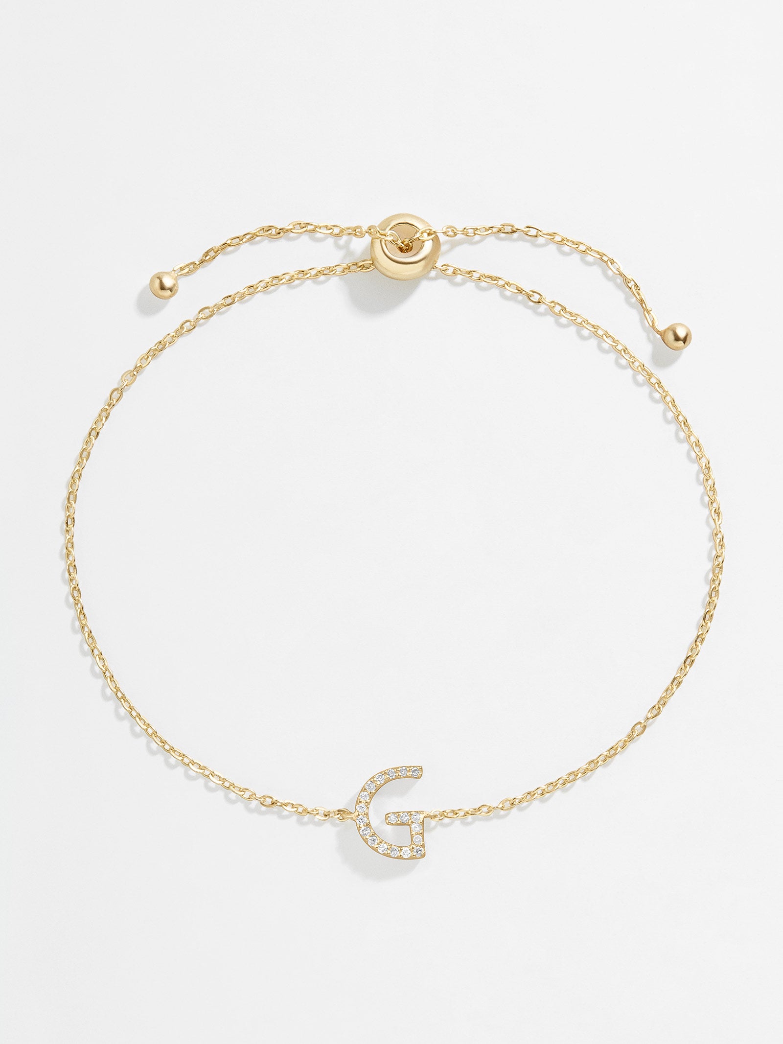 14K Gold & Diamond Initial Bracelet - Gold/Pav?? - Image 10