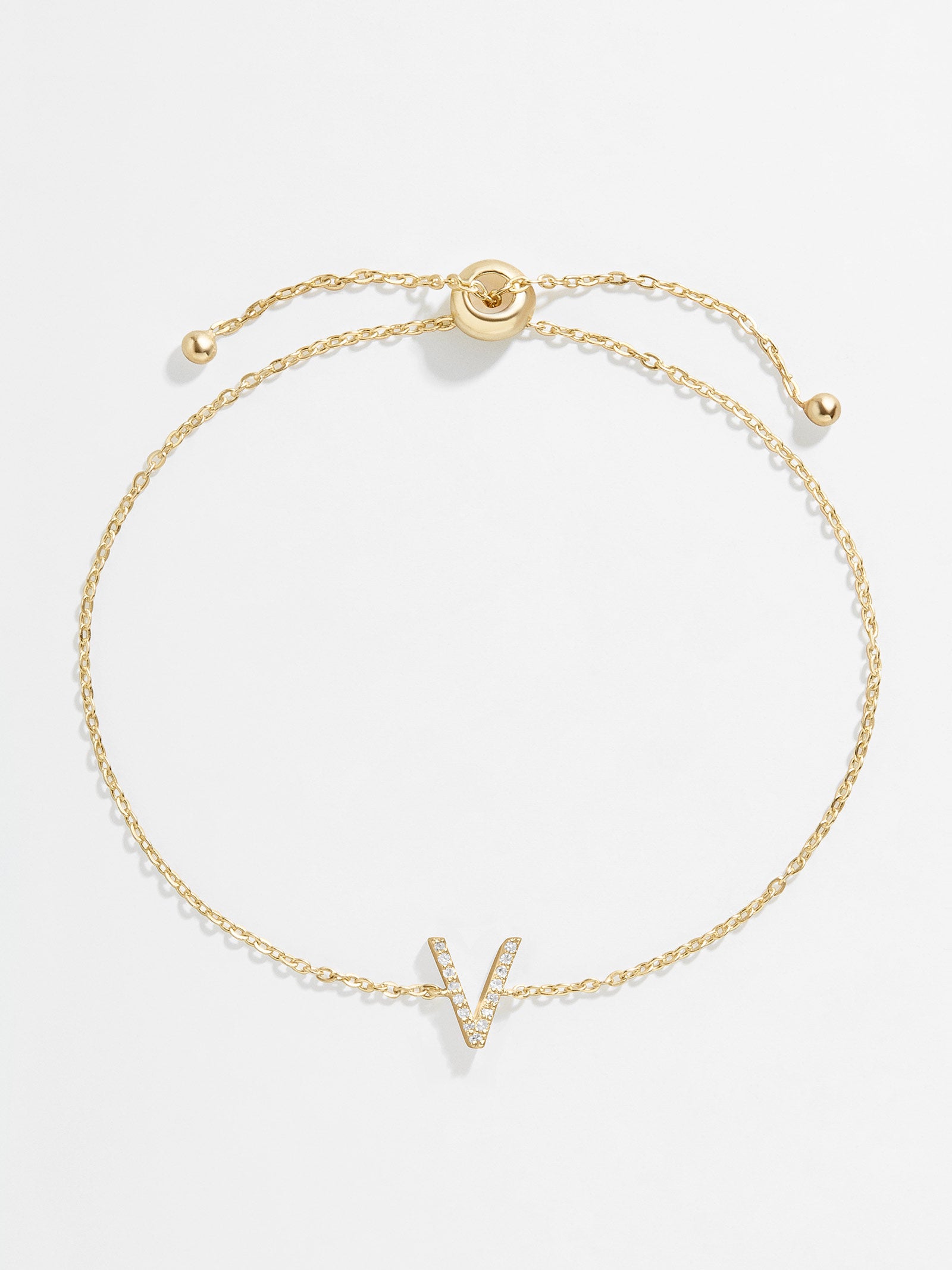 14K Gold & Diamond Initial Bracelet - Gold/Pav?? - Image 25