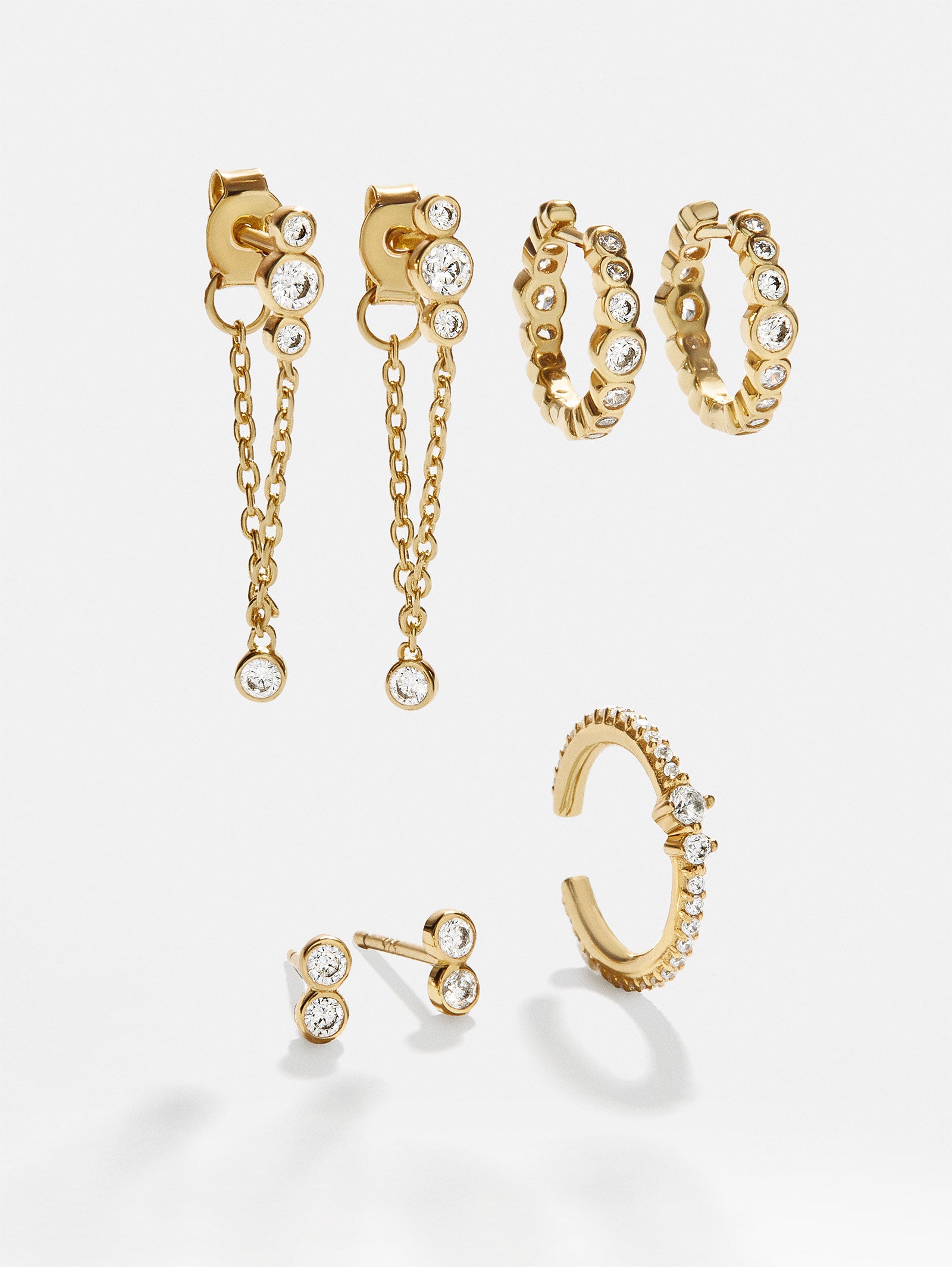 Lexi 18K Gold Earring Set - Gold/Pav??