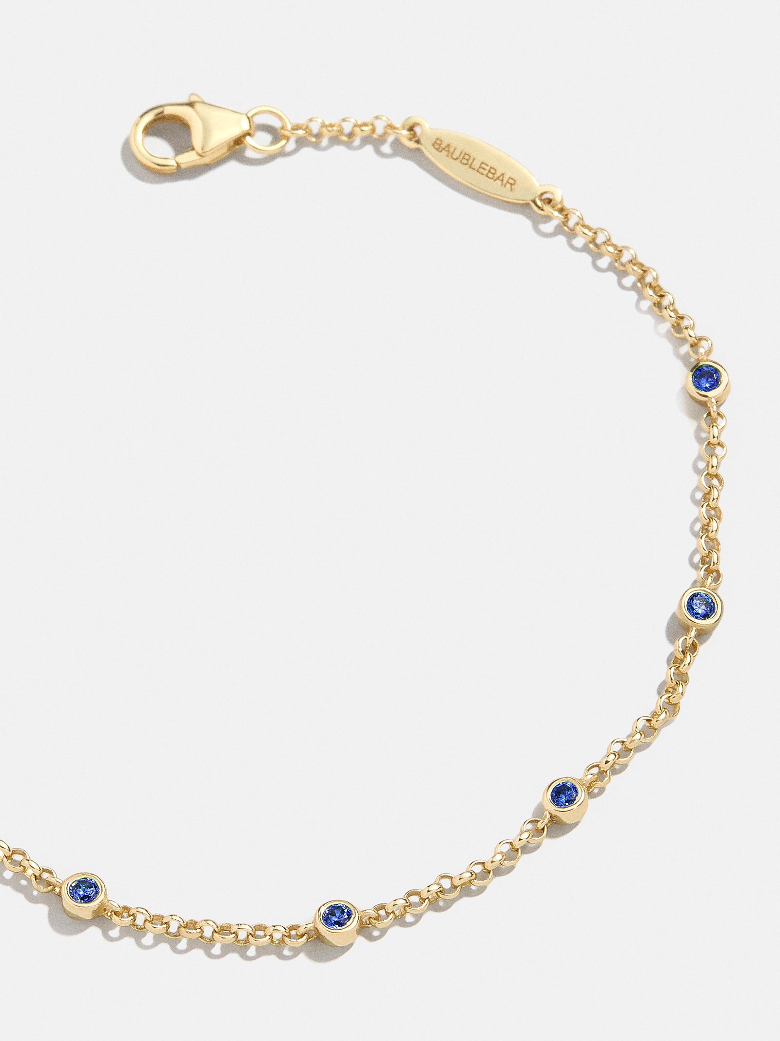 Yasmine 18K Gold Birthstone Bracelet - Sapphire