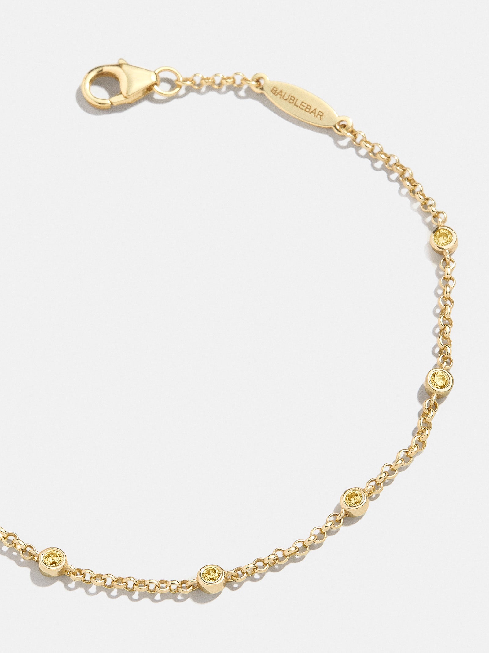 Yasmine 18K Gold Birthstone Bracelet - Topaz