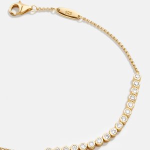Sophie 18K Gold Tennis Bracelet - Gold/Pav??