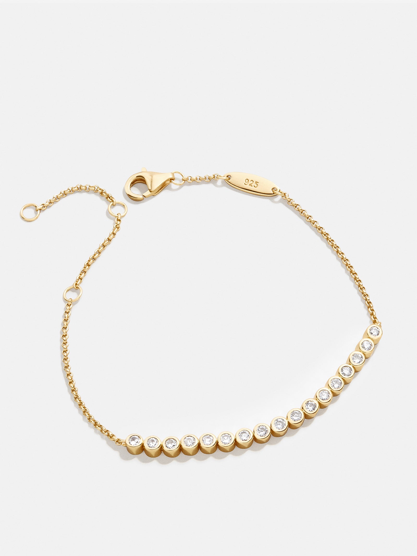 Sophie 18K Gold Tennis Bracelet - Gold/Pav?? - Image 3