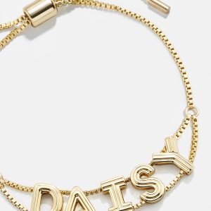 Retro Slider Custom Bracelet - Etched Gold