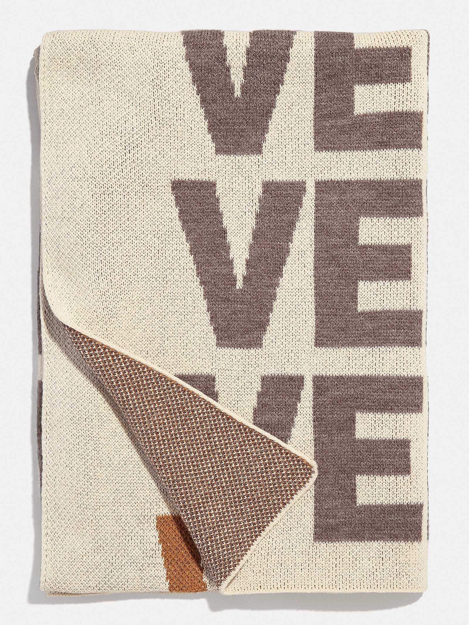 Ombre Name Custom Blanket - Beige/Brown - Image 3