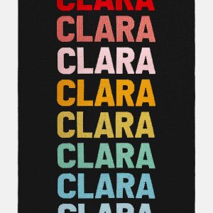 Ombre Name Custom Blanket - Black/Multi