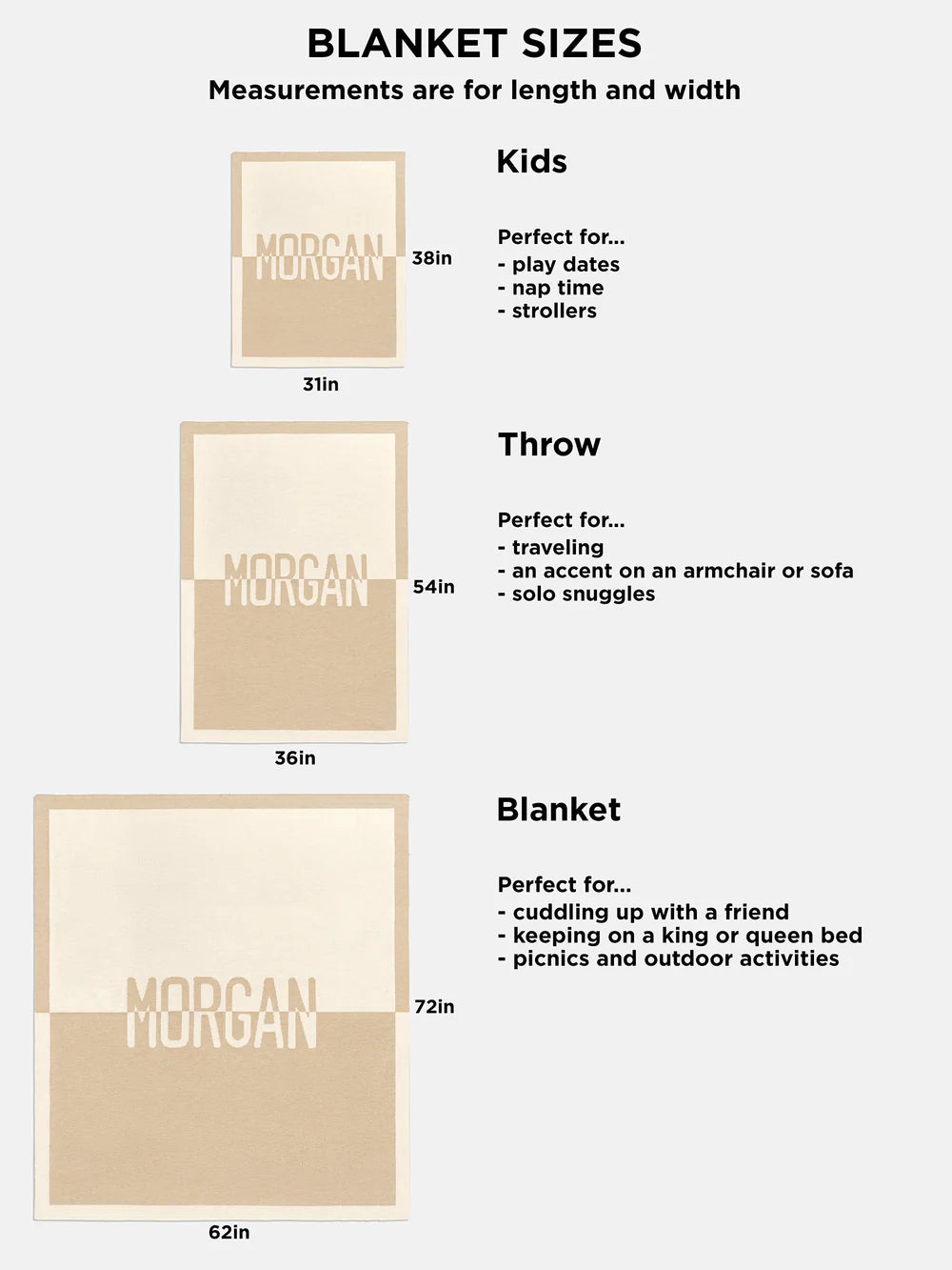 Script Ombre Name Custom Blanket - Beige/Brown - Image 7