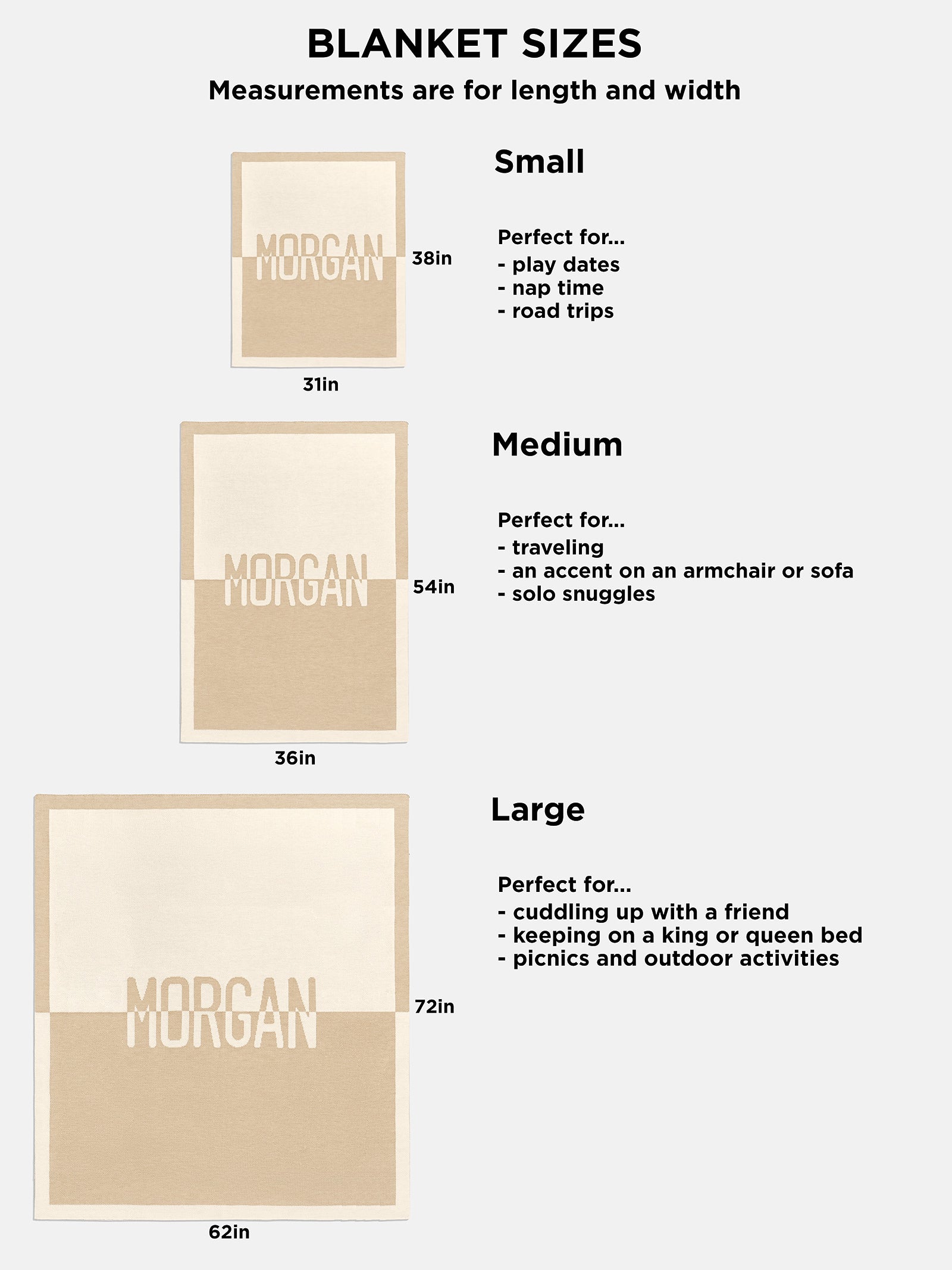 Spell It Out Custom Blanket - Tan/Black - Image 7