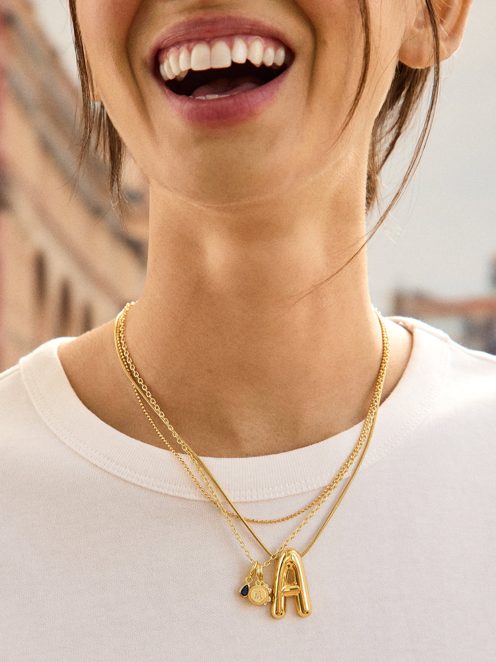 Cluster Custom Charm Necklace - Gold - Image 2