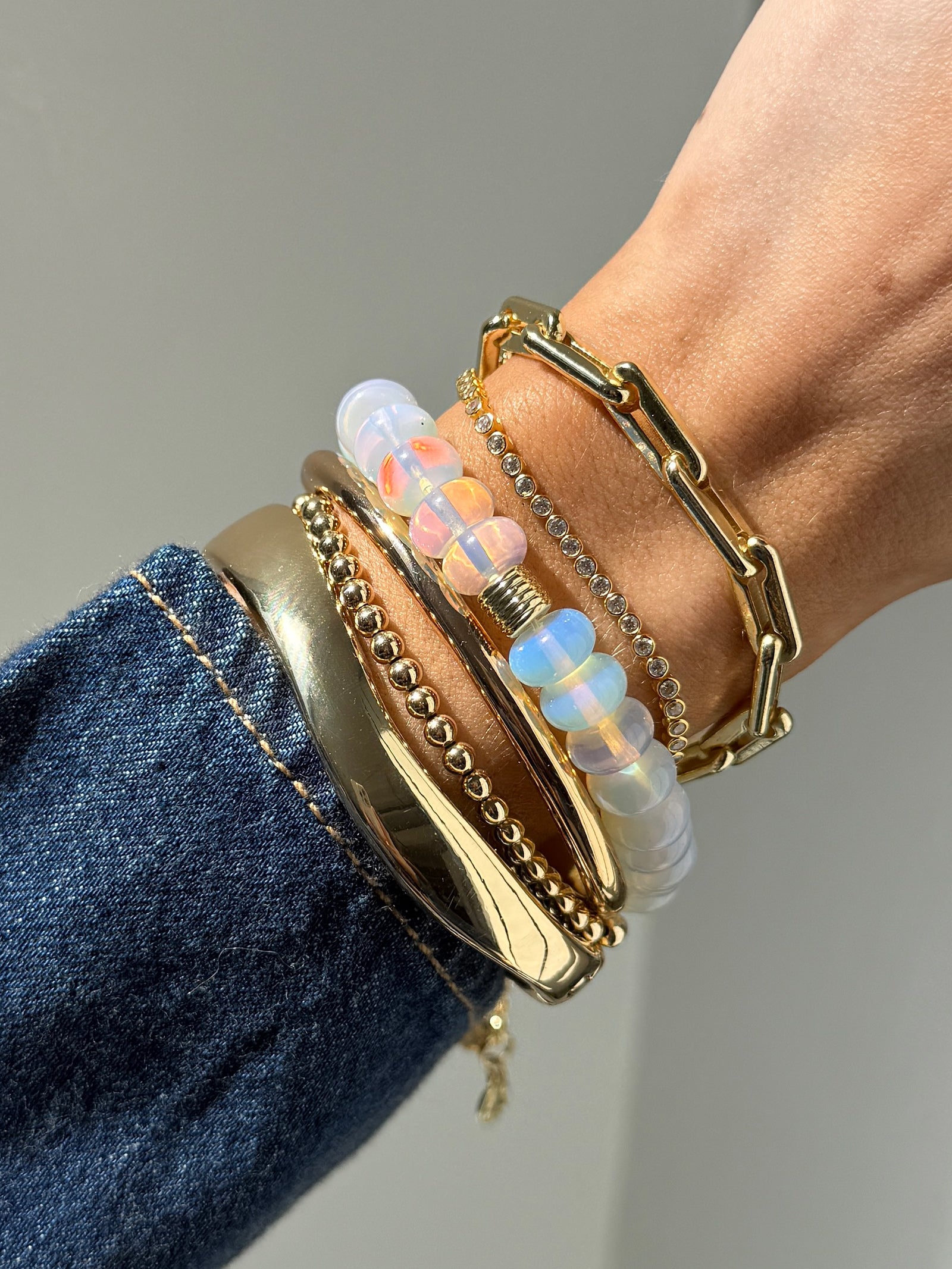 Joan Semi-Precious Bracelet - Clear - Image 2