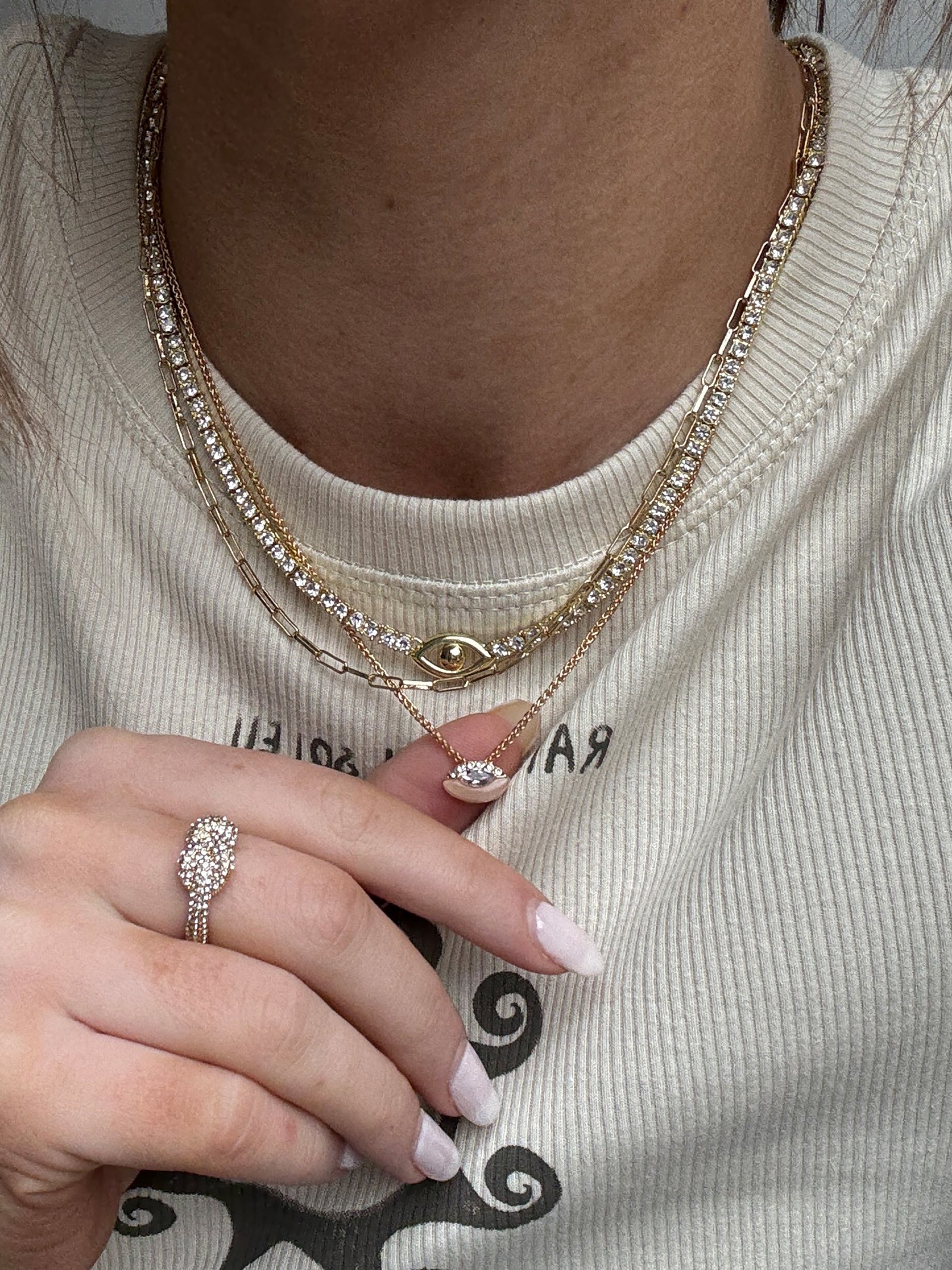 Clove Semi-Precious Birthstone Necklace - Light Amethyst - Image 2