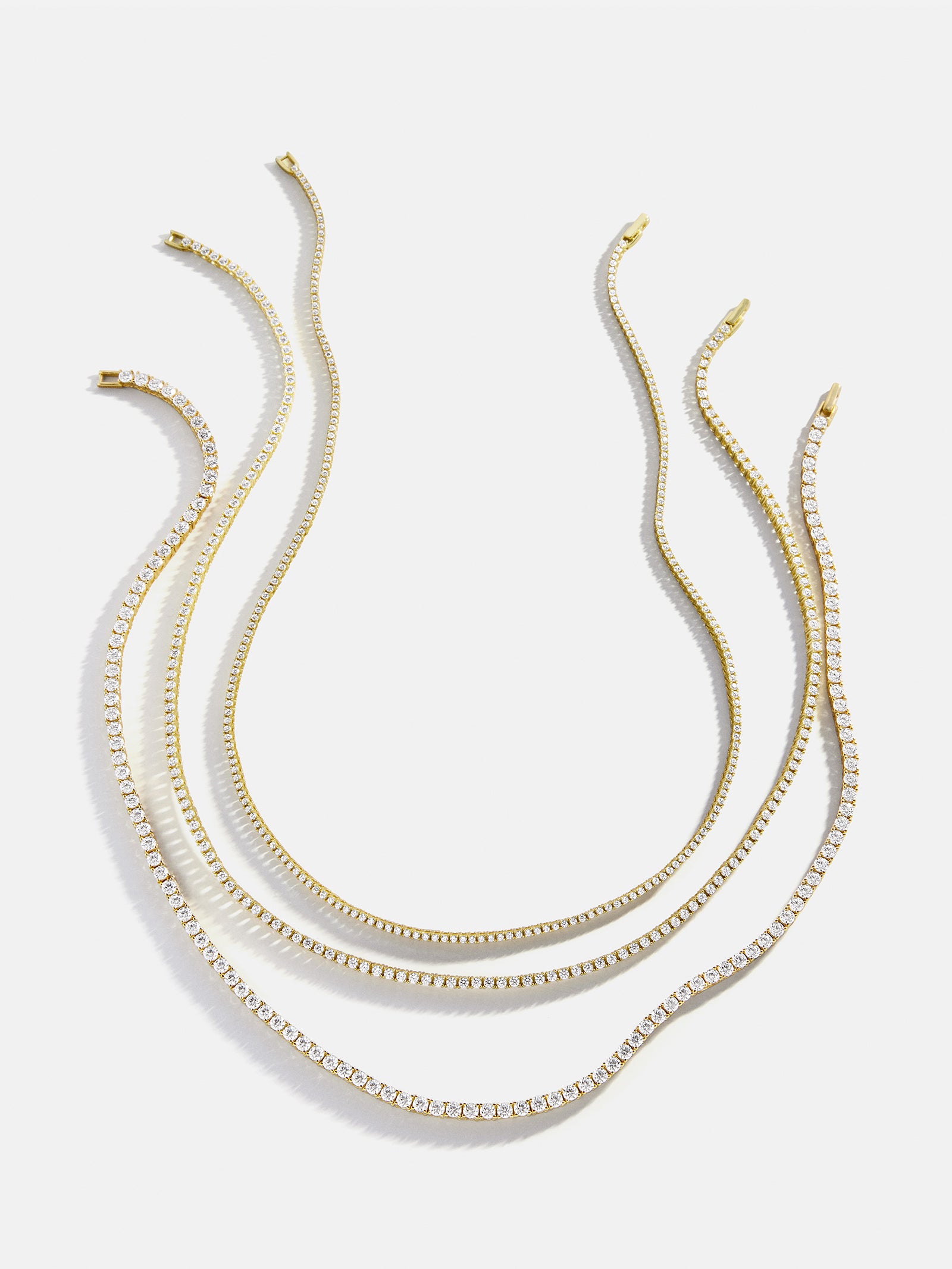 Billie Gold Tennis Necklace - Gold Plated Brass