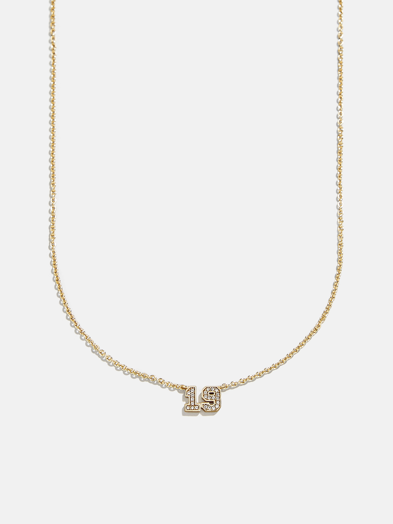 Varsity Gold/Pav?? Number Custom Necklace - One Gold Station