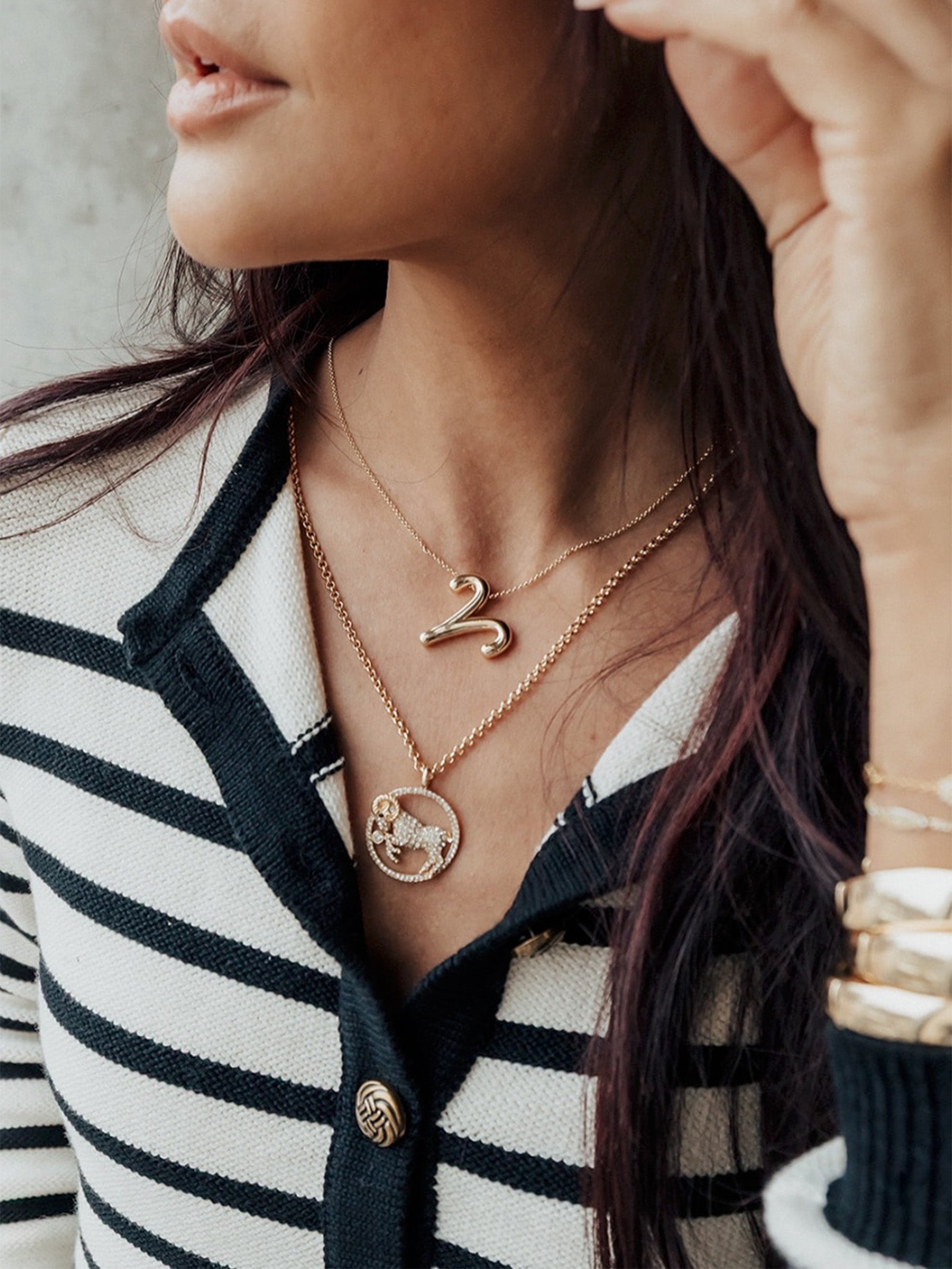 Andrea Zodiac Necklace - Aries - Image 2
